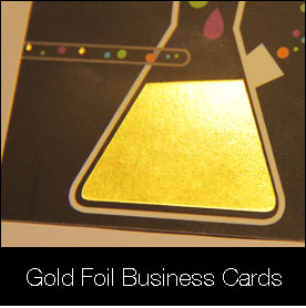 gold foil stamped business cards